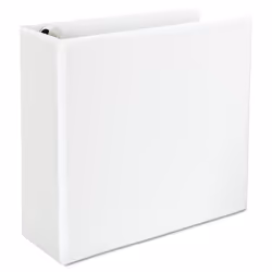 Universal UNV30754 4 in. Capacity 11 in. x 8.5 in. 3 Rings Deluxe Easy-to-Open D-Ring View Binder - White