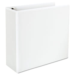 Universal UNV30754 4 in. Capacity 11 in. x 8.5 in. 3 Rings Deluxe Easy-to-Open D-Ring View Binder - White