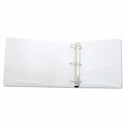 Universal UNV30754 4 in. Capacity 11 in. x 8.5 in. 3 Rings Deluxe Easy-to-Open D-Ring View Binder - White