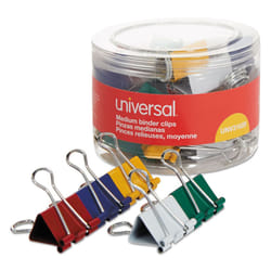 Universal 31029 Medium Binder Clips  5/8-Inch Capacity  1 1/4-Inch Wide  Assorted Colors  24/Pack