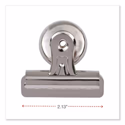 Universal UNV31261 Bulldog Magnetic Clips - Medium  Nickel (12/Pack)