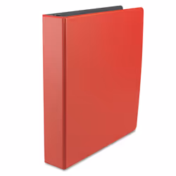 Universal Economy Non-View Round Ring Binder  3 Rings  1.5"""" Capacity  11 X 8.5  Red