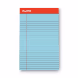 Universal 35850 Narrow Ruled Writing Pads 5 x 8 Blue 50 Sheet Dozen