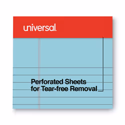 Universal 35850 Narrow Ruled Writing Pads  5 x 8  Blue  50 Sheet  Dozen