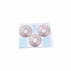 Innovera CD/DVD Three-Ring Refillable Binder  Holds 90 Disks  Clear/Midnight Blue