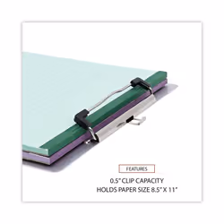Universal UNV40301 0.5 in. Clip Capacity 8.5 in. x 11 in. Aluminum Clipboard with Low Profile Clip