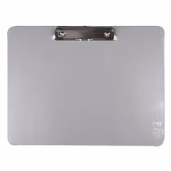 Universal UNV40302 0.5 in. Clip Capacity 11 in. x 8.5 in. Landscape Orientation Plastic Brushed Aluminum Clipboard - Silver