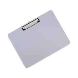 Universal UNV40302 0.5 in. Clip Capacity 11 in. x 8.5 in. Landscape Orientation Plastic Brushed Aluminum Clipboard - Silver