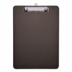 Universal 40311 Plastic Clipboard with Low Profile Clip 1/2-Inch Cap 8 1/2 x 11 Translucent Black