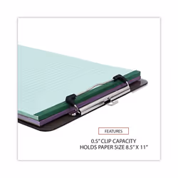 Universal 40311 Plastic Clipboard with Low Profile Clip  1/2-Inch Cap  8 1/2 x 11  Translucent Black