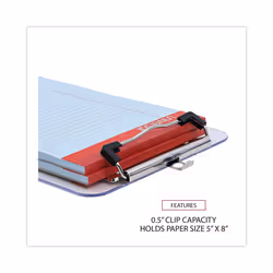Universal 40312 Plastic Clipboard with Low Profile Clip  1/2-Inch Capacity  Holds 5 x 8  Clear