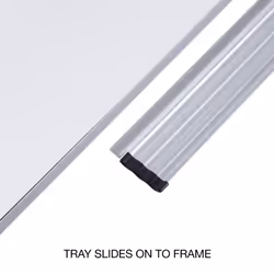 Universal UNV43742 24 in. x 18 in. Melamine Cork/Dry Erase Board - Tan/White Surface  Aluminum/Plastic Frame