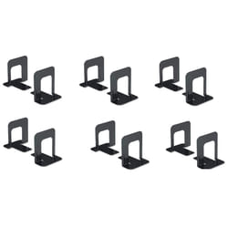 Innovera Nonskid Heavy Gauge Steel Universal Economy Bookends 4 3/4 x 5 1/4 x 5-Inches Black 6 Pair (54055)