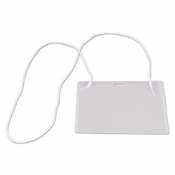 Universal UNV56005 3 in. x 4 in. Badge Holders with Neck Lanyards and White Inserts - Clear (100/Kit)