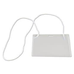 Universal UNV56005 3 in. x 4 in. Badge Holders with Neck Lanyards and White Inserts - Clear (100/Kit)