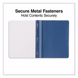 Universal 57122 Clear Front Report Cover  Tang Fasteners  Letter Size  Dark Blue  25/Box (UNV57122)