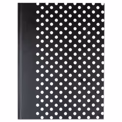 Universal UNV66350 10.25 in. x 7.63 in.1-Subject Wide/Legal Rule Casebound Hardcover Notebook - Black/White Cover