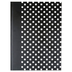Universal UNV66350 10.25 in. x 7.63 in.1-Subject Wide/Legal Rule Casebound Hardcover Notebook - Black/White Cover