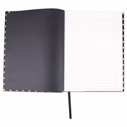 Universal UNV66350 10.25 in. x 7.63 in.1-Subject Wide/Legal Rule Casebound Hardcover Notebook - Black/White Cover