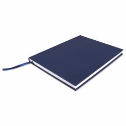 Universal UNV66352 10.25 in. x 7.63 in. 1-Subject Wide/Legal Rule Casebound Hardcover Notebook - Dark Blue Cover