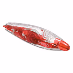 Universal Retractable Pen Style Correction Tape  Transparent Gray/Red Applicator  0.2"" x 236""  4/Pack