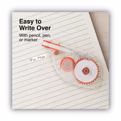 Universal 75612 Side-Application Correction Tape  Non-Refillable  1/5"""" x 393""""  10/Pack