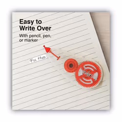 Universal UNV75616 0.2 in. x 315 in. Non-Refillable Correction Tape Dispenser - Transparent/Red (10/Pack)
