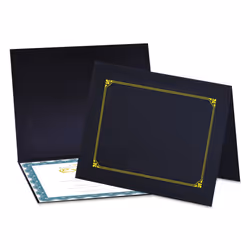 Universal 76897 Certificate/Document Cover  8 1/2 x 11 / 8 x 10 / A4  Navy  6/PK