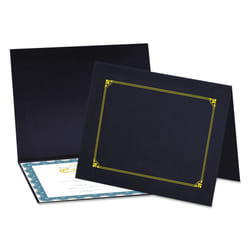 Universal 76897 Certificate/Document Cover  8 1/2 x 11 / 8 x 10 / A4  Navy  6/PK