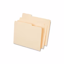 Universal UNV18104 0.75 in. 0.33 Assorted Letter Size Cut Tabs Top Tab File Folders