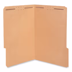 Universal UNV10412 0.75 in. Expansion 2 Fasteners Legal Size Reinforced Top Tab Fastener Folders - Brown Kraft Exterior (50/B ...