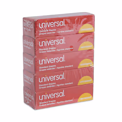 Universal UNV79000VP 0.25 in. x 0.5 in. Standard Chisel Point Staples - Steel 25000/Pack