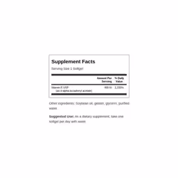 Swanson Natural Vitamin E, 400 IU (268 mg), 100 Softgels