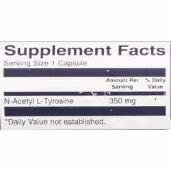 Swanson N-Acetyl L-Tyrosine, 350mg, 60 Capsules