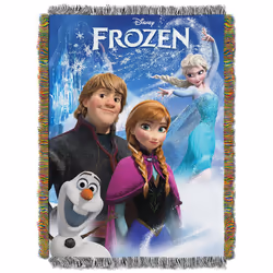 Northwest Frozen Woven Tapestry Throw Blanket  48"""" x 60""""  Frozen Day