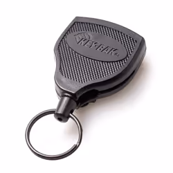 Key-Bak Super48 HD 8oz. Locking Retractable Key Holder, 48" Retractable Cord, Black Polycarbonate Case, Steel Belt Clip, Over ...