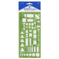 ALVIN TD1538 House Plan Fixtures Template Drawing and Drafting Tool for Artists Architects Design and Drafting 1/4 Scale