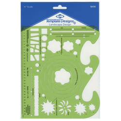 ALVIN  TD1178  Landscape Design Template  Drawing and Drafting Tool for Artists  Architects  Design and Drafting  7 x 8.25 x .030 Inches