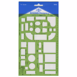 ALVIN TD714 Home Furnishing Template Drawing and Drafting Tool for Artists Architects Design and Drafting 10.25 x 5.25 x .030 ...