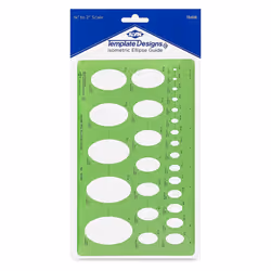 Alvin  TD400  Isometric Ellipse Guide Template  6.125"" x 10"" x .030""