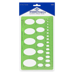 Alvin  TD400  Isometric Ellipse Guide Template  6.125"" x 10"" x .030""