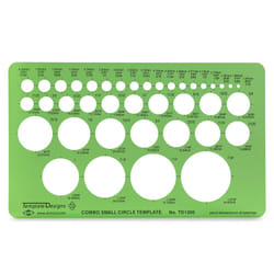 ALVIN  TD1200  Circle Guide Template  Drawing and Drafting Tool for Artists  Architects  Design and Drafting  4.25"" x 7.25"" x .030""