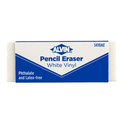 ALVIN White Vinyl Pencil Erasers Pack  Latex-Free  Ideal for Geometry  Drafting  and Engineering  Drawing  Architecture  and Art - Box of 20