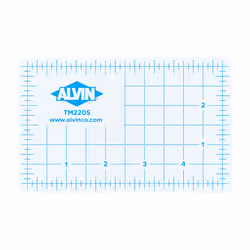 ALVIN TM Translucent Cutting Mat 3.5 x 5 inch| 3mm Layer with Grid on 1 Side | Light Box Compatible - Model TM2205