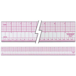 Inch & Metric Beveled Ruler 18"-