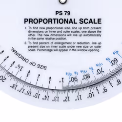 Westcott 6  Proportional Measuring Scale  White  PS-79