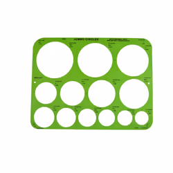 Westcott T-826 Jumbo Circles Template Plastic Shape Template Tool 8.75 by 11.5 In