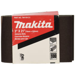 Makita 742306-7 3-Inch x 21-Inch Abrasive Sanding Belt  40Grit (10/Pk)