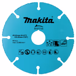 Makita B-57716, Cutting disc, Makita, 2.22 cm, 11.5 cm, 1 mm, 80 m/s