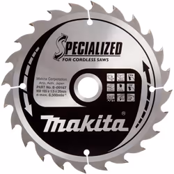 Makita B-09167 Specialized Saw Blade-165 x 20mm, Red/Silver
